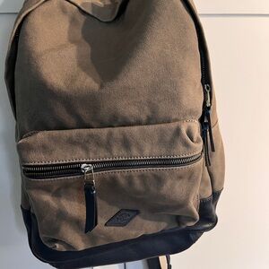 Fossil Buckner Canvas and Leather backpack